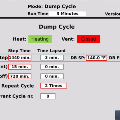Dump Cycle Screen